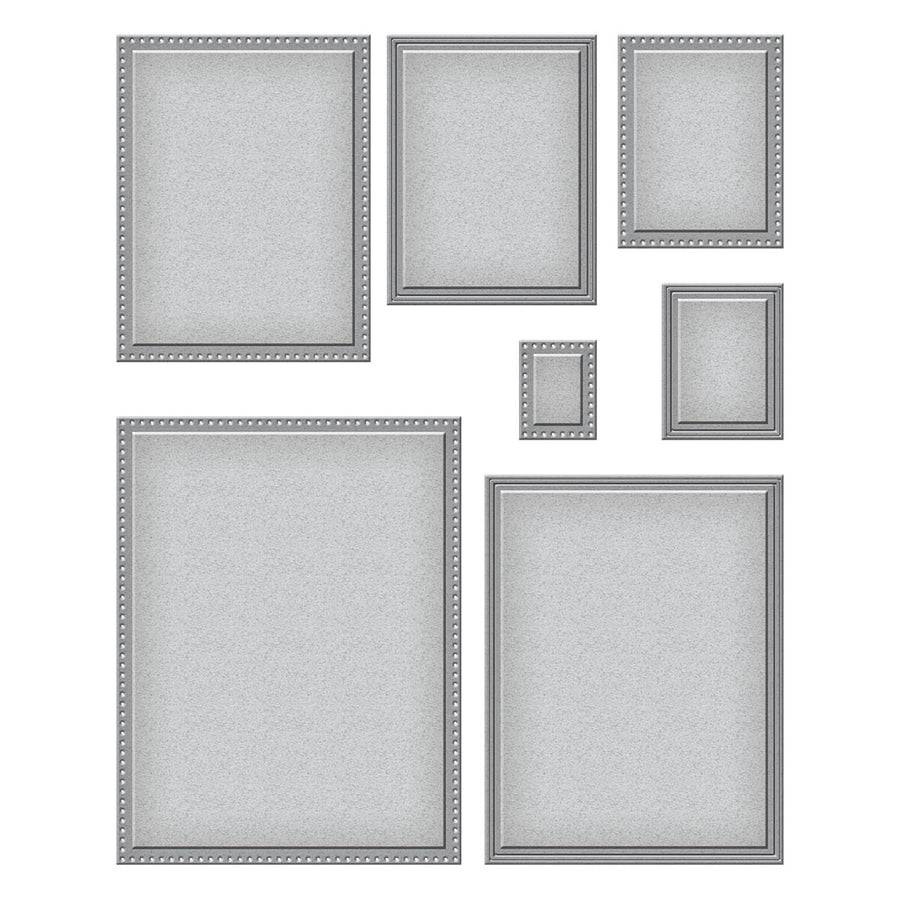 Spellbinders - Scored and Pierced Rectangles Etched Dies