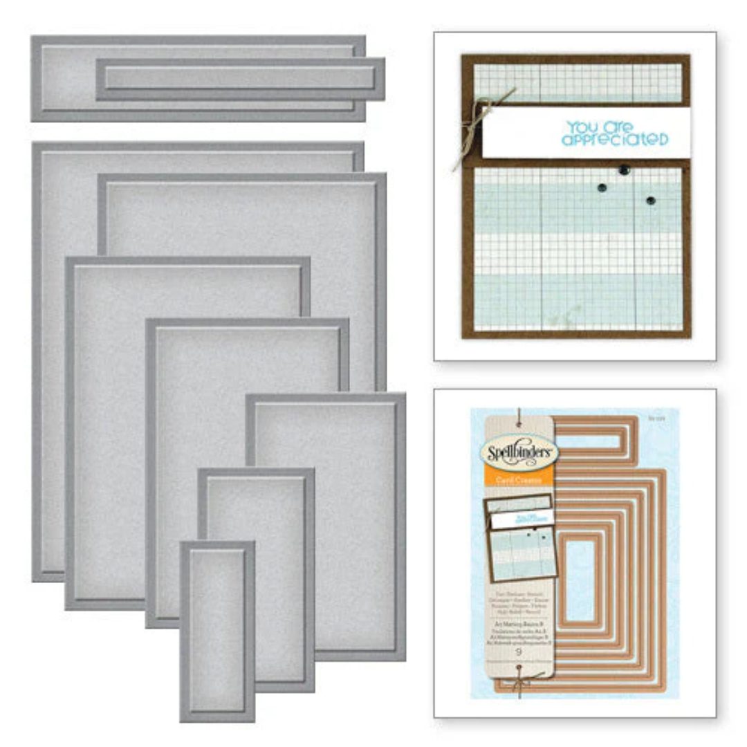 Spellbinders - A-2 Matting Basics B Card Creator Etched Dies