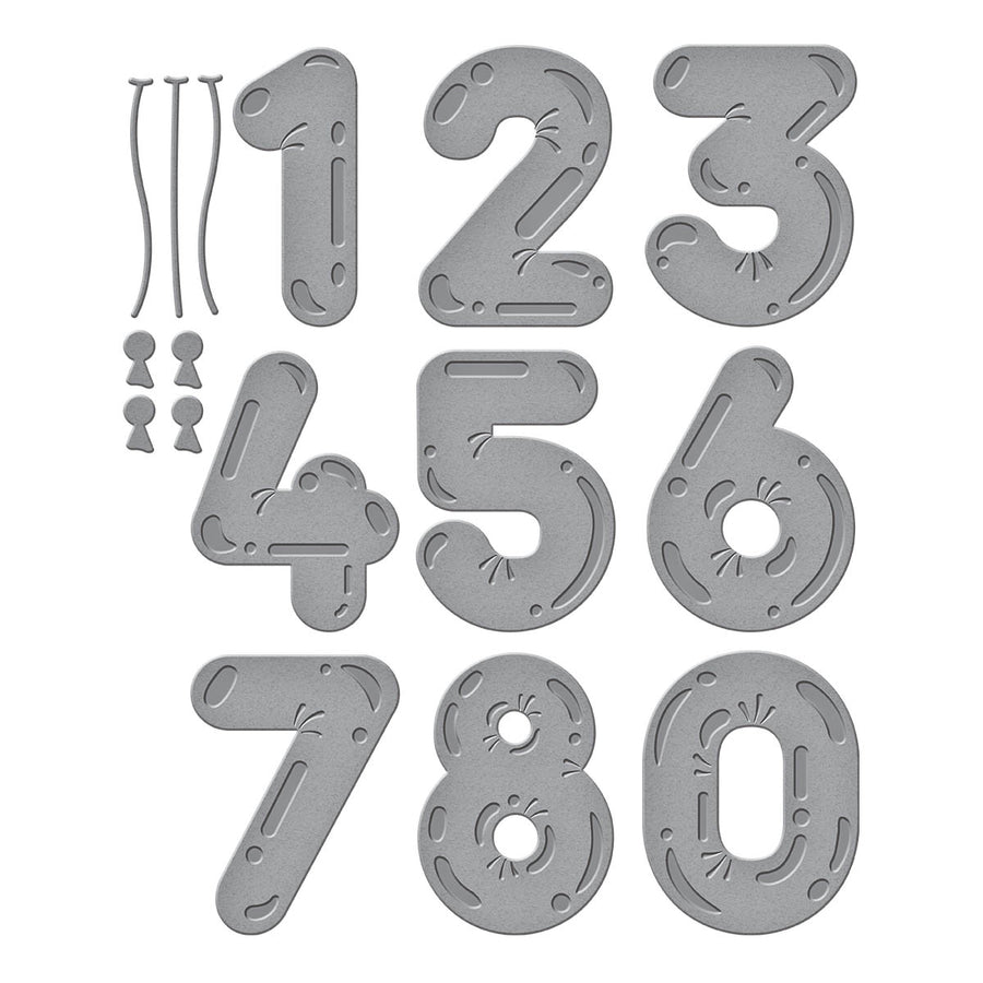 Spellbinders - Birthday Balloons Etched Dies from the Monster Birthday Collection