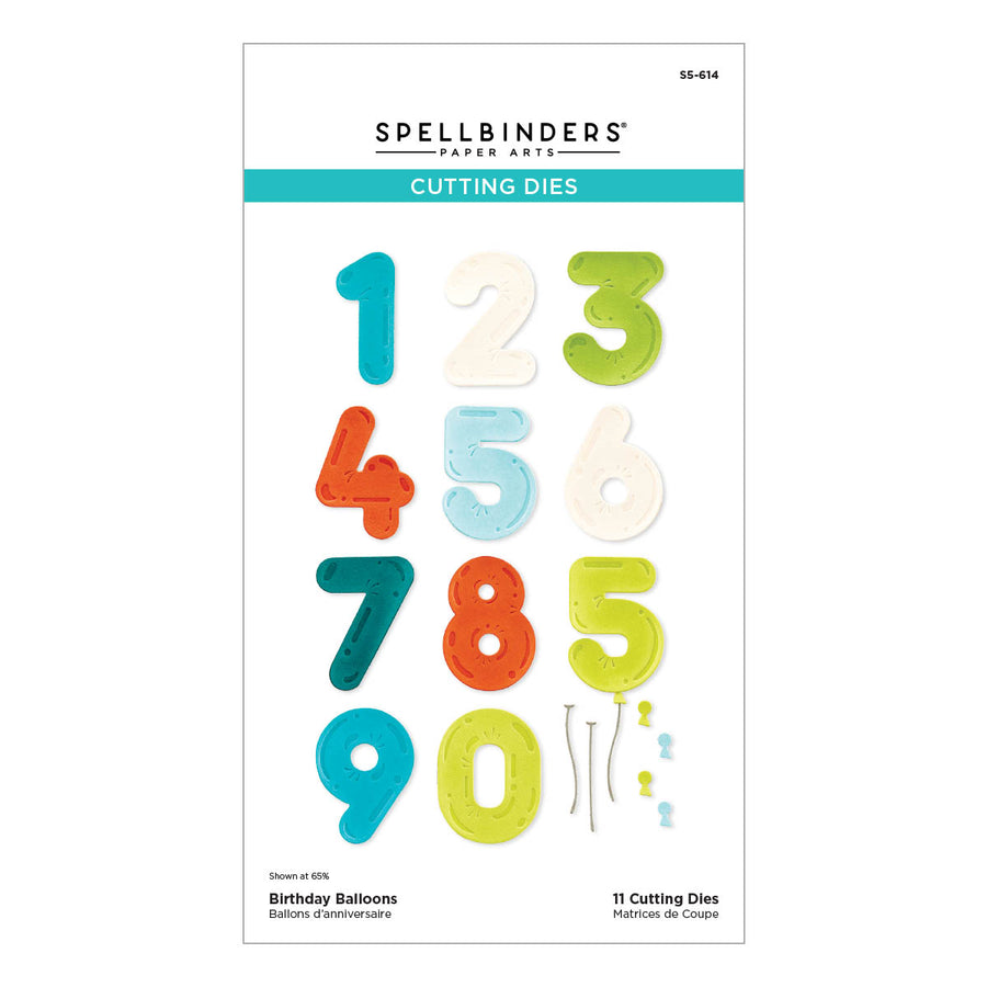 Spellbinders - Birthday Balloons Etched Dies from the Monster Birthday Collection
