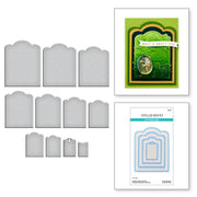 Spellbinders - Scallop Labels and Tag Etched Dies from the Sealed 3D Botanicals Collection