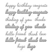 Spellbinders - Handwritten Sentiments Etched Dies from the Tulip Garden Collection by Simon Hurley