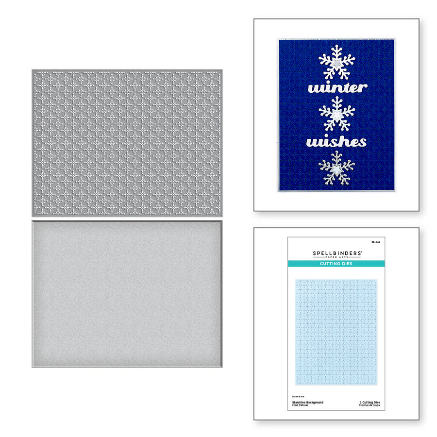 Spellbinders - Starshine Background Etched Dies from the Home for the Holidays Collection