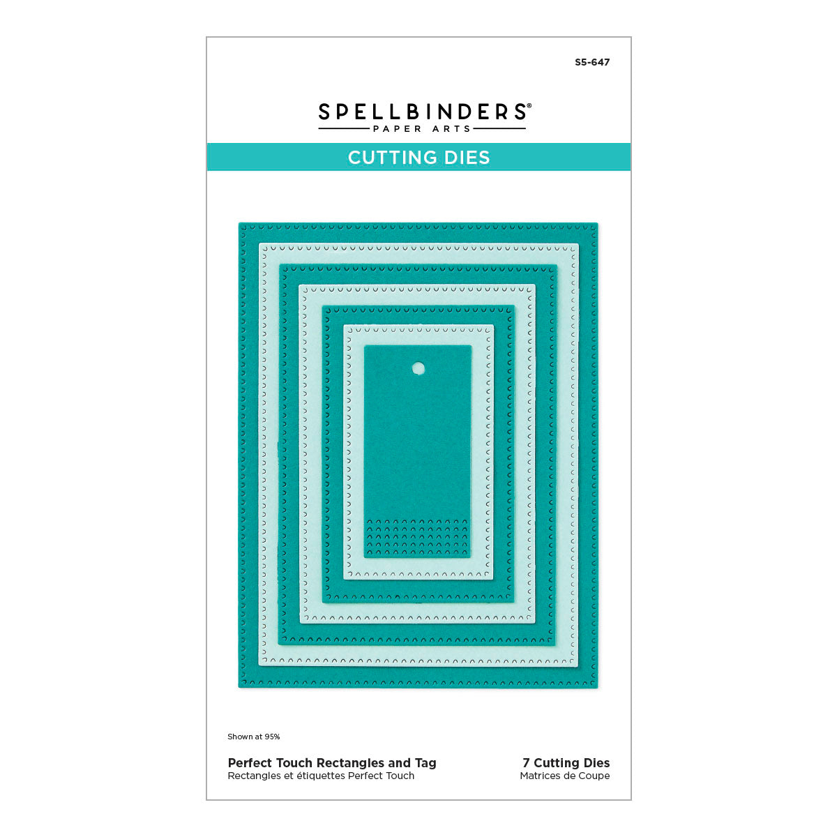 spellbinders Perfect Touch Rectangles and Tag Etched Dies from the Happy Hour Collection