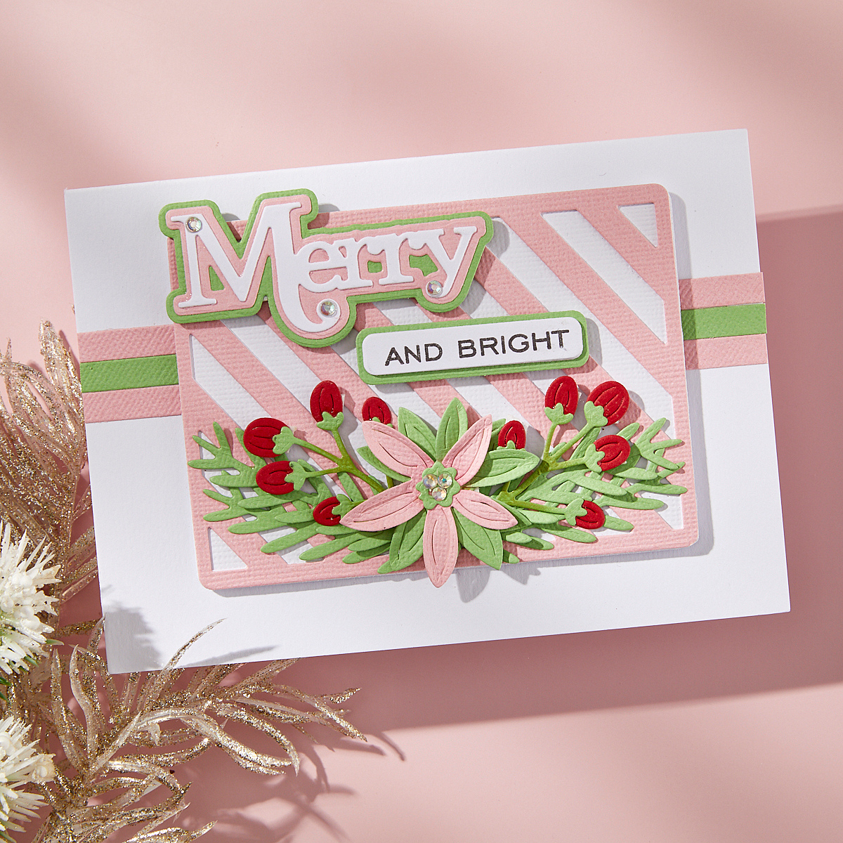 Spellbinders - Lots of Stripes Etched Dies from the All About Christmas Collection by Lisa Horton