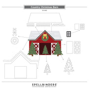Spellbinders - Country Christmas Barn Etched Dies from the Country Christmas Collection by Annie Williams