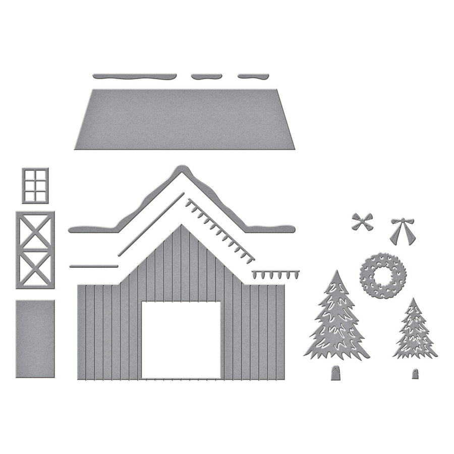Spellbinders - Country Christmas Barn Etched Dies from the Country Christmas Collection by Annie Williams