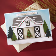 Spellbinders - Country Christmas Barn Etched Dies from the Country Christmas Collection by Annie Williams