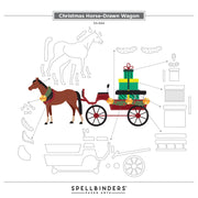 Spellbinders - Christmas Horse-Drawn Wagon Etched Dies from the Country Christmas Collection by Annie Williams