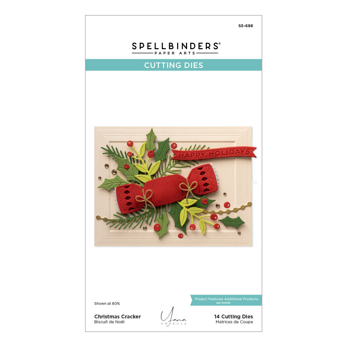 Spellbinders - Christmas Cracker Etched Dies from the City Holiday Collection by Yana Smakula