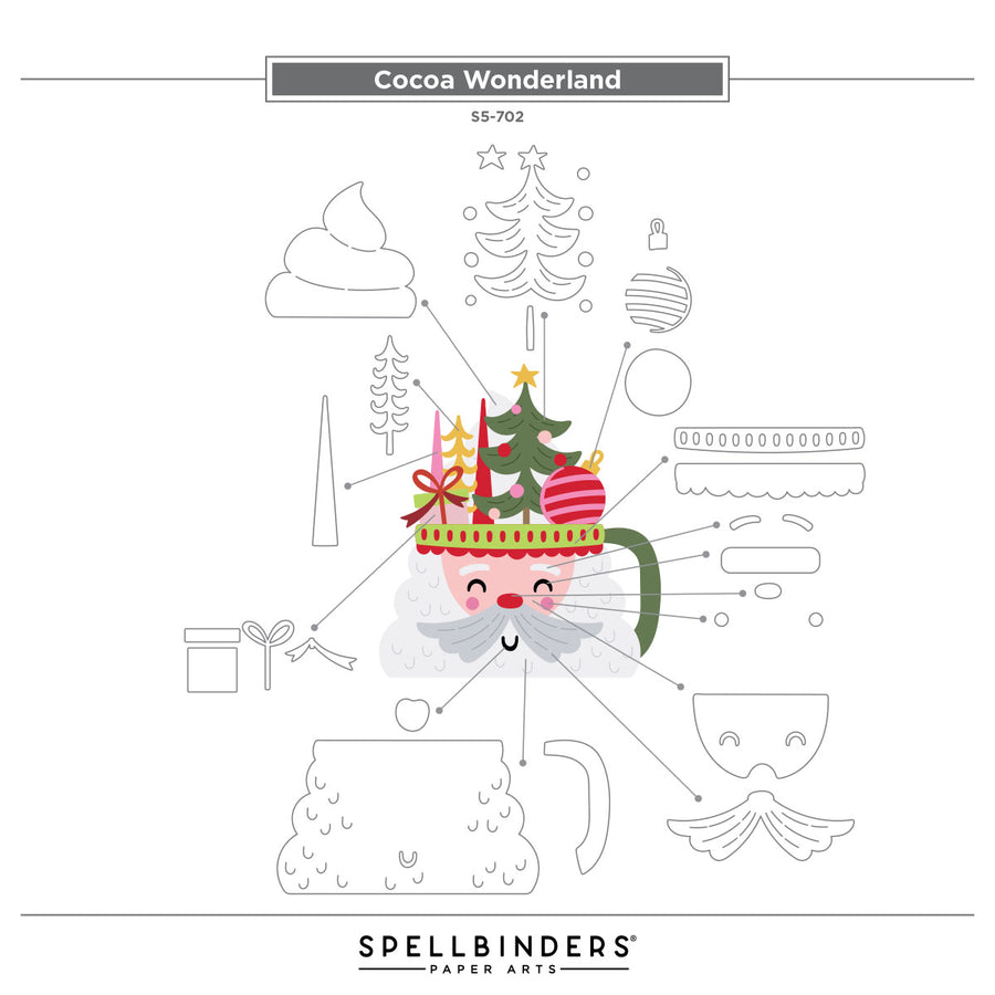 Spellbinders - Cocoa Wonderland Etched Dies from the Wonderland Collection