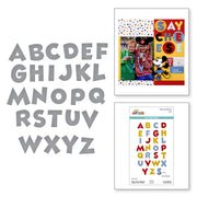 Spellbinders - Classic Mouse Alphabet Etched Dies from the Say Cheese Classic Mouse Collection