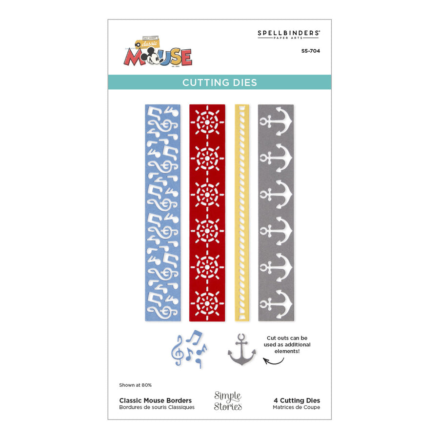 Spellbinders - Classic Mouse Borders Etched Dies from the Say Cheese Classic Mouse Collection