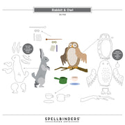 Spellbinders - Rabbit & Owl Etched Dies  from the Say Cheese Classic Pooh Birthday Collection by Simple Stories