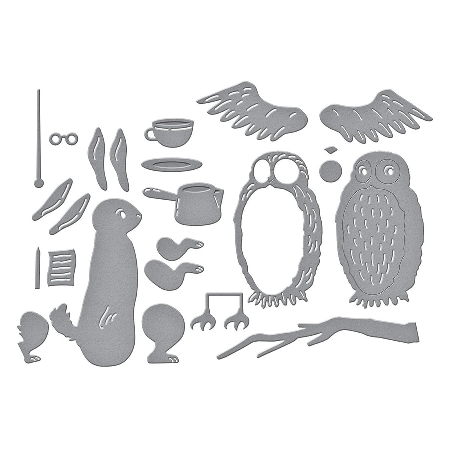 Spellbinders - Rabbit & Owl Etched Dies  from the Say Cheese Classic Pooh Birthday Collection by Simple Stories