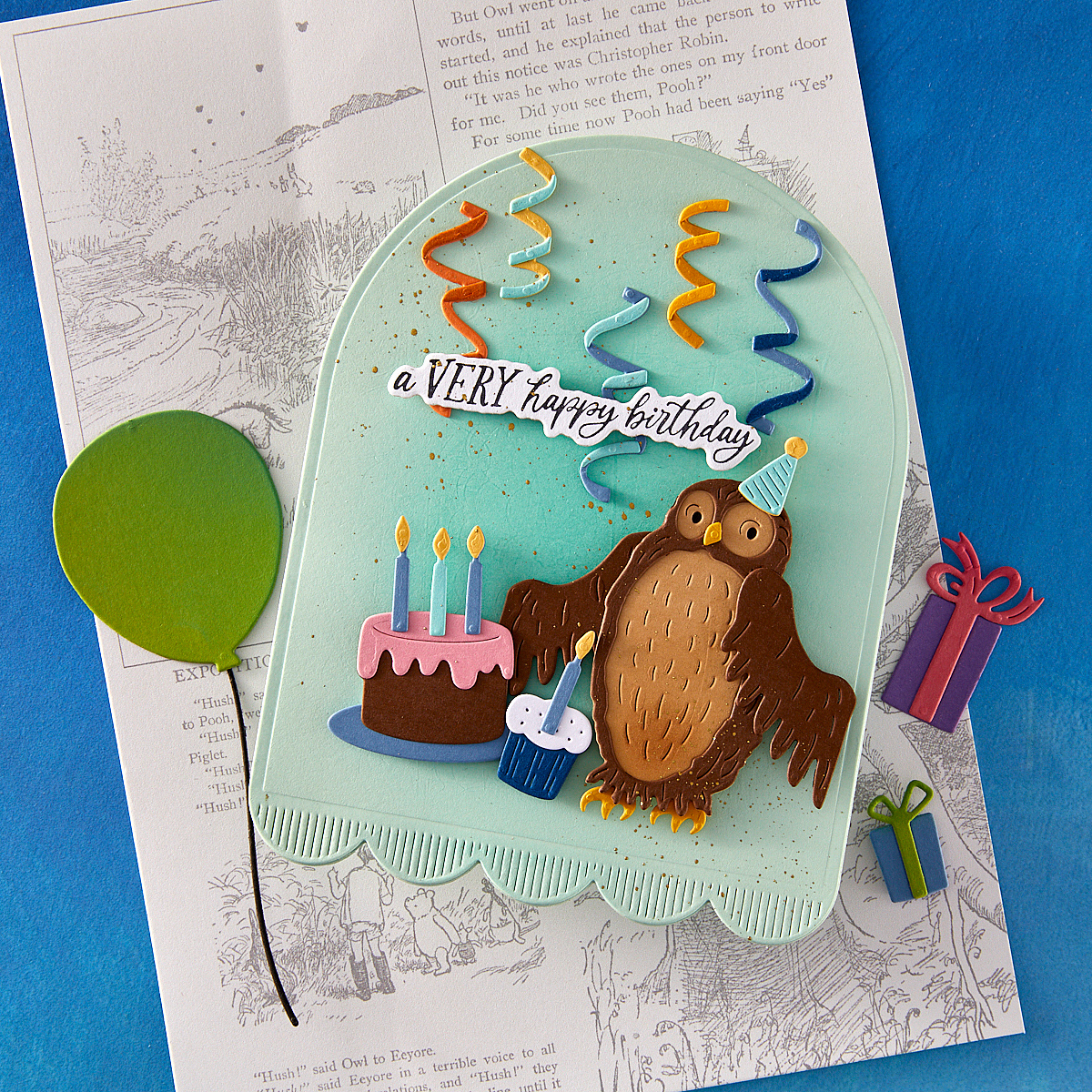 Spellbinders - Classic Pooh Birthday Accessories Etched Dies  from the Say Cheese Classic Pooh Birthday Collection by Simple Stories