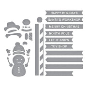 Spellbinders - North Pole Sentiments Etched Dies from the North Pole Friends Collection by Simon Hurley