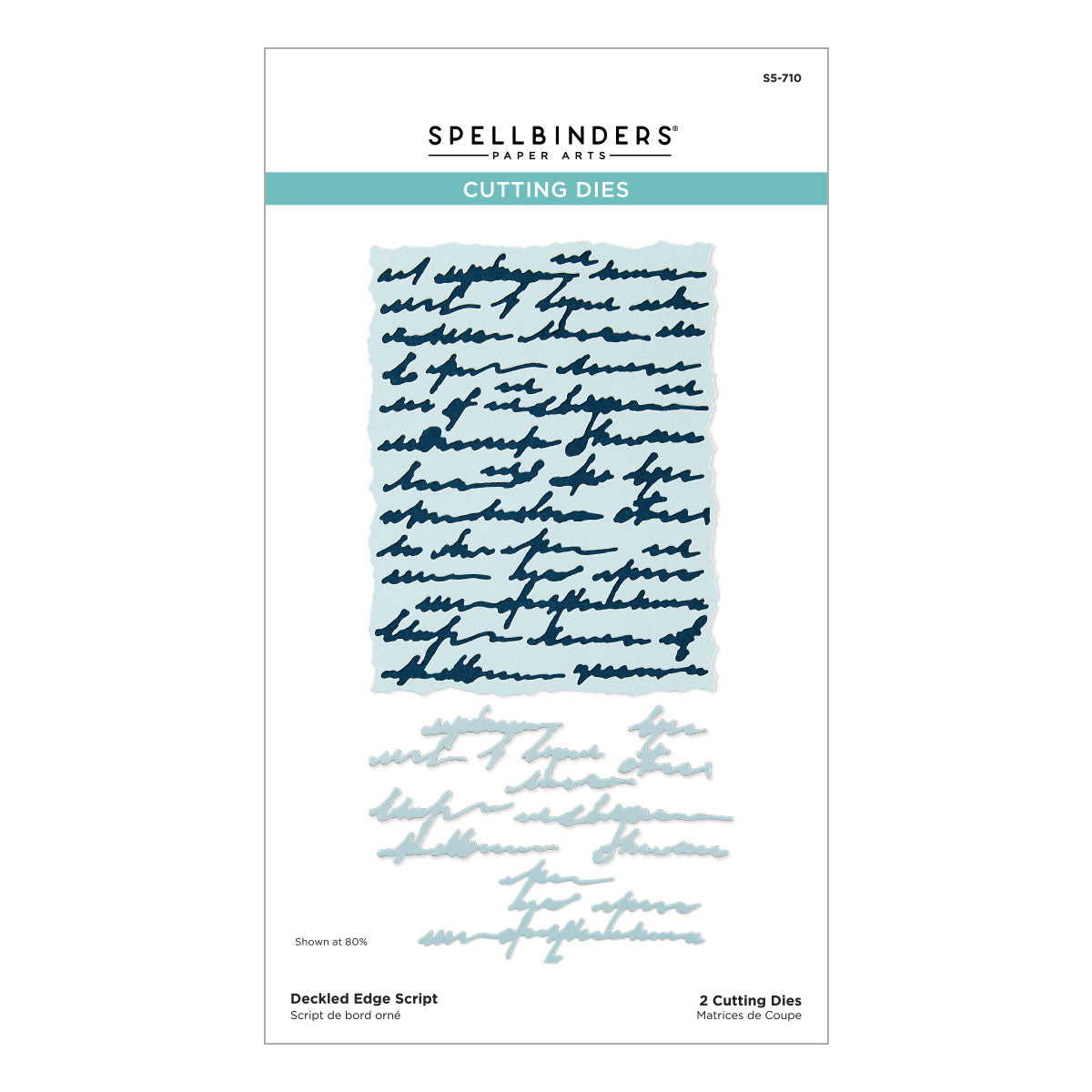 Spellbinders - Deckled Edge Script Etched Dies from the Beautifully Imperfect Collection