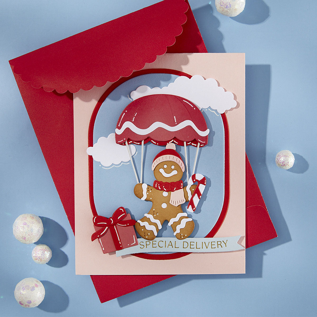 Spellbinders - Gingerbread Delivery Etched Dies from the Candy Christmas Collection by Stamperia