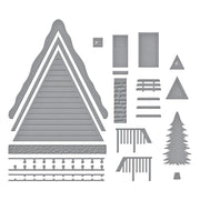 Spellbinders - Ski Lodge Etched Dies from the Ski-son's Greetings Collection by Simon Hurley
