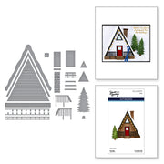 Spellbinders - Ski Lodge Etched Dies from the Ski-son's Greetings Collection by Simon Hurley