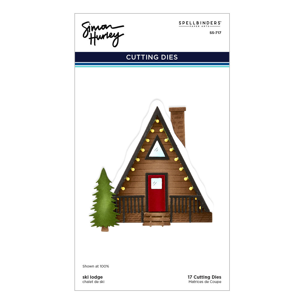 Spellbinders - Ski Lodge Etched Dies from the Ski-son's Greetings Collection by Simon Hurley