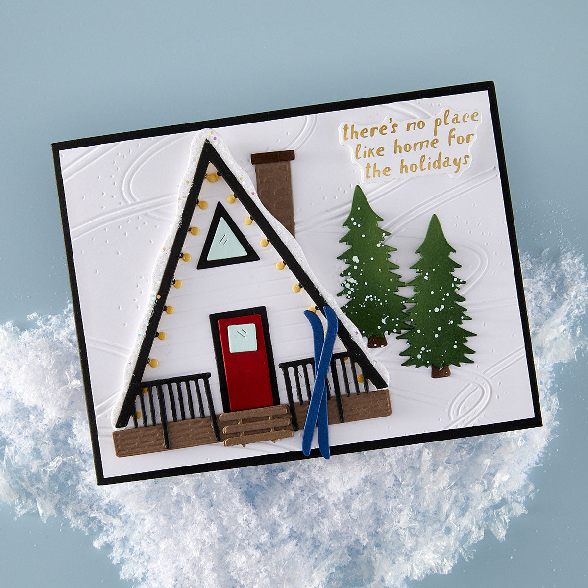 Spellbinders - Ski Lodge Etched Dies from the Ski-son's Greetings Collection by Simon Hurley