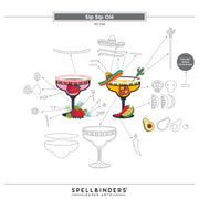 Spellbinders - Sip Sip Ole' Etched Dies from the Happier Hour Collection