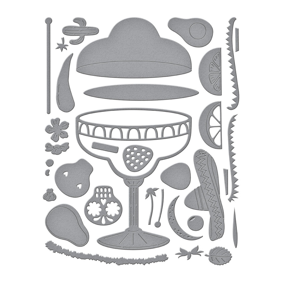 Spellbinders - Sip Sip Ole' Etched Dies from the Happier Hour Collection