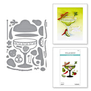 Spellbinders - Sip Sip Ole' Etched Dies from the Happier Hour Collection