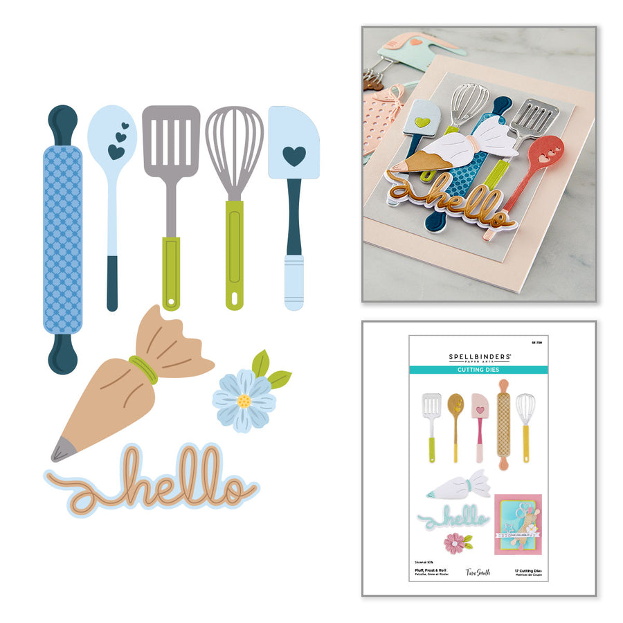 Spellbinders - Fluff, Frost & Roll Etched Dies by Tina Smith