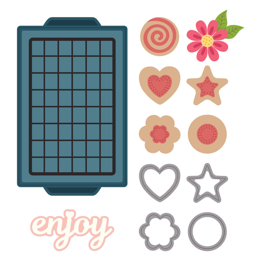 Spellbinders - Cool It Cookie Rack Etched Dies by Tina Smith