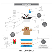 Spellbinders - Birthday Bear Etched Dies by Simon Hurley