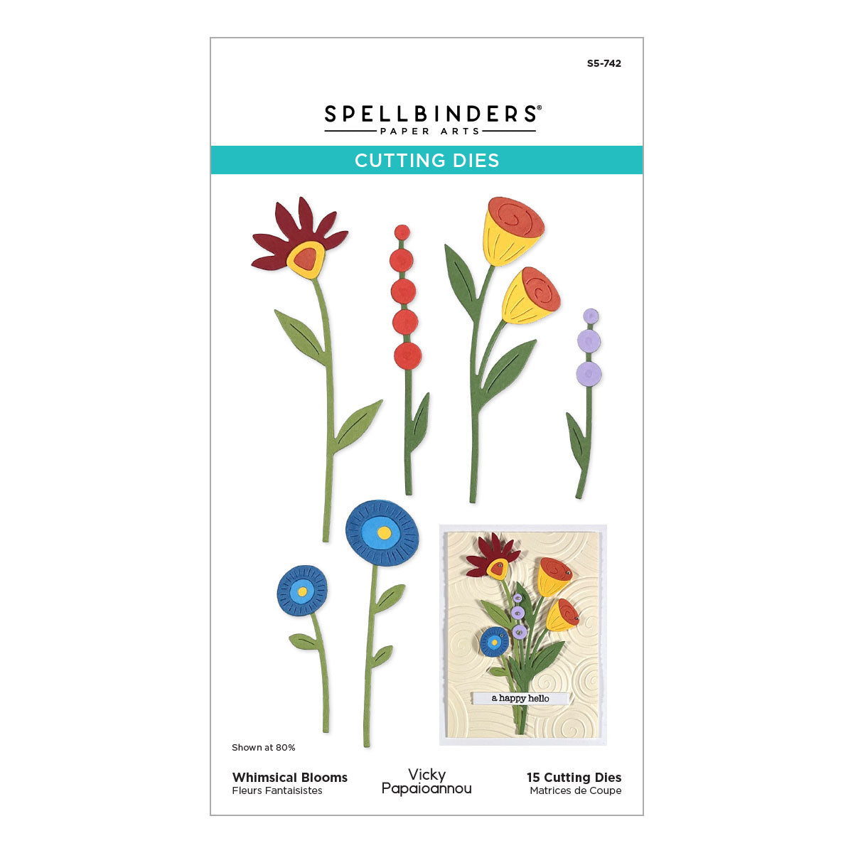 Spellbinders - Whimsical Blooms Etched Dies by Vicky Papaioannou