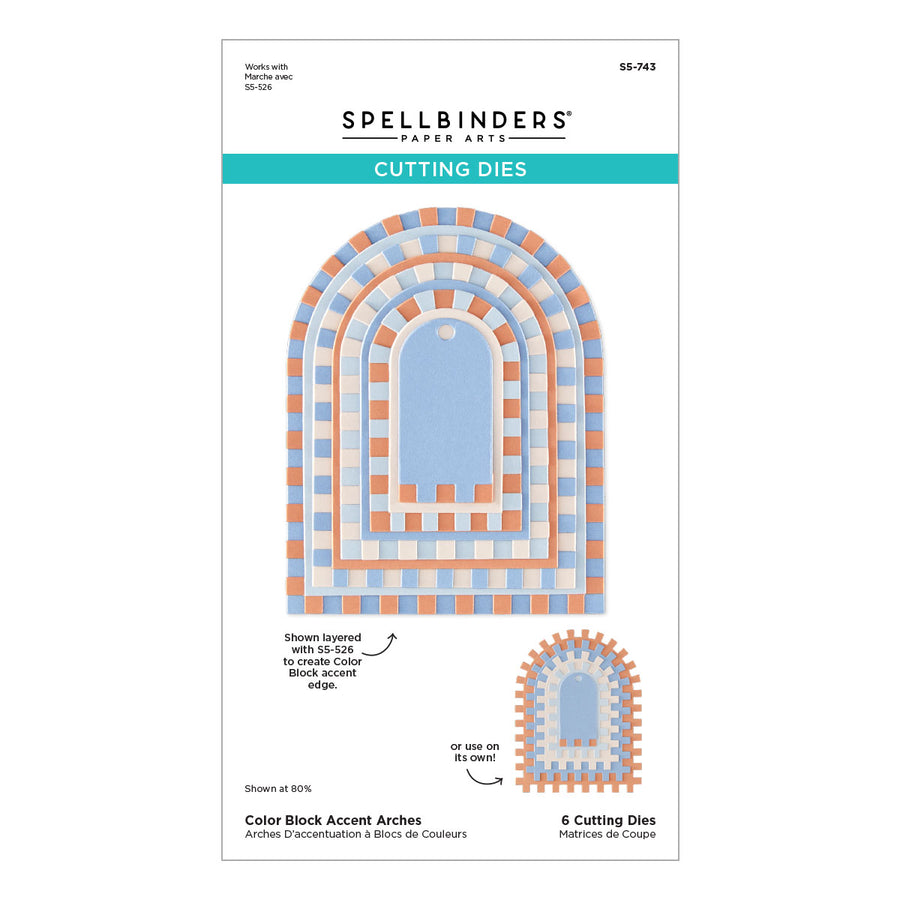 Spellbinders - Color Block Accent Arches Etched Dies