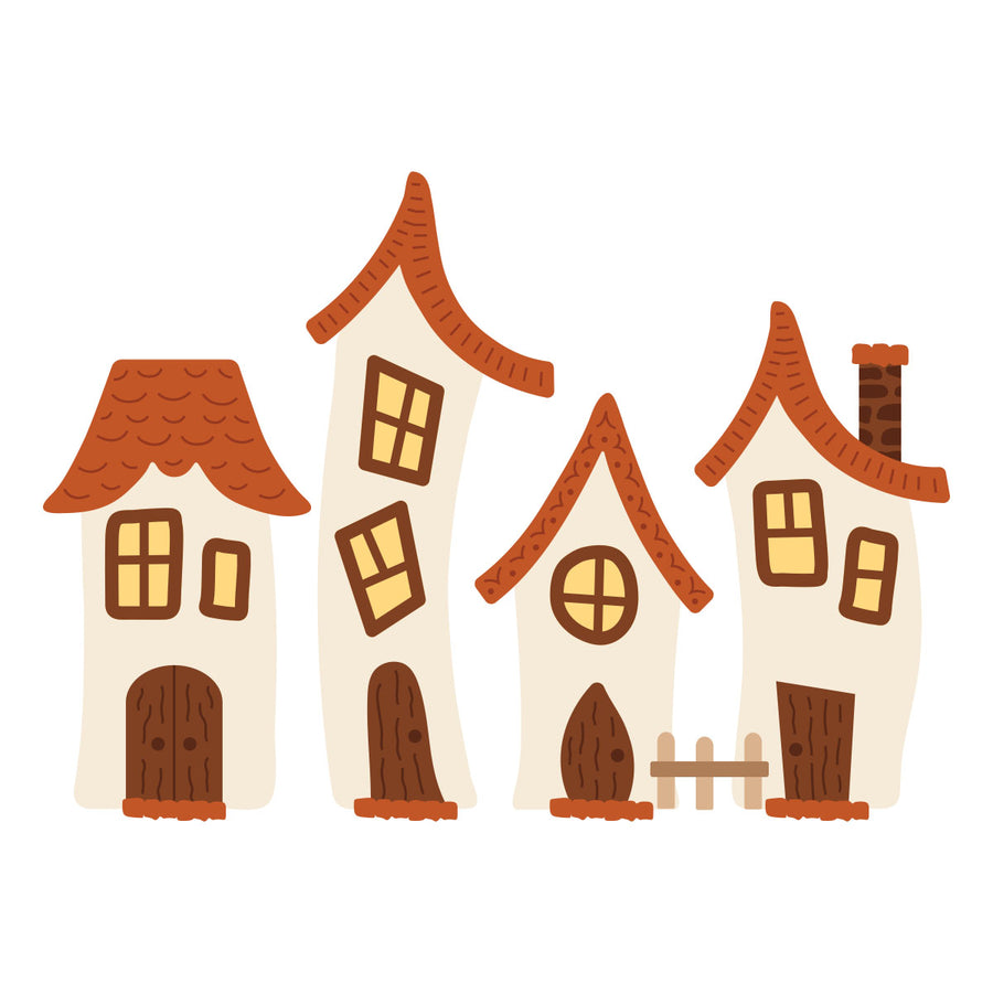 Spellbinders - Whimsical Houses Etched Dies by Vicky Papaioannou