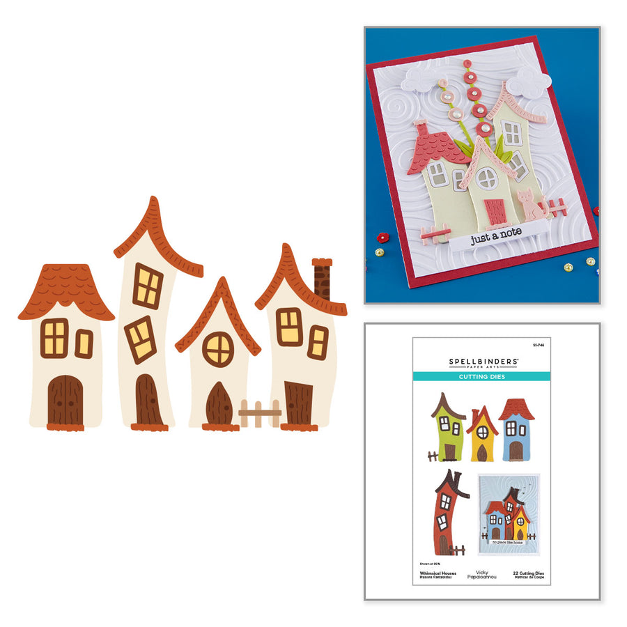 Spellbinders - Whimsical Houses Etched Dies by Vicky Papaioannou