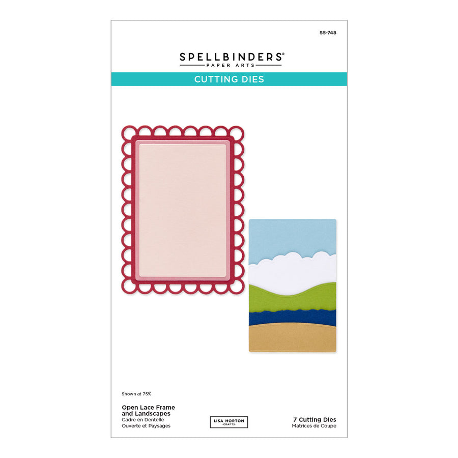 Spellbinders - Open Lace Frame and Landscapes Etched Dies by Lisa Horton