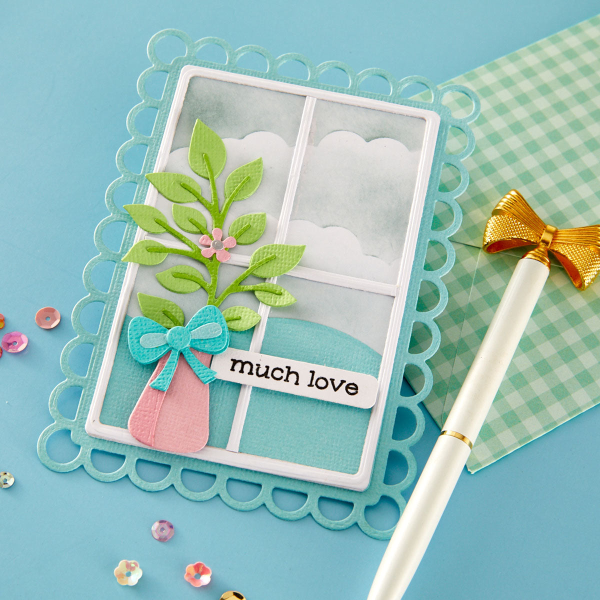 Spellbinders - Open Lace Frame and Landscapes Etched Dies by Lisa Horton