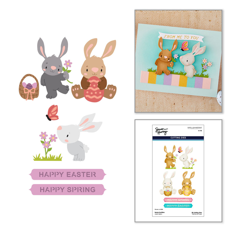 Spellbinders - Bunny Buddies Etched Dies by Simon Hurley