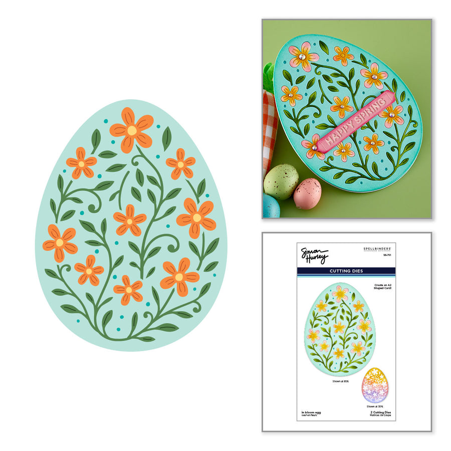 Spellbinders - In Bloom Egg Etched Dies by Simon Hurley