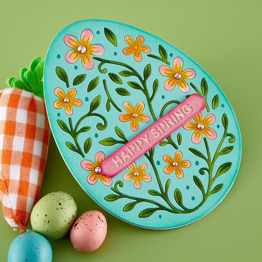 Spellbinders - In Bloom Egg Etched Dies by Simon Hurley