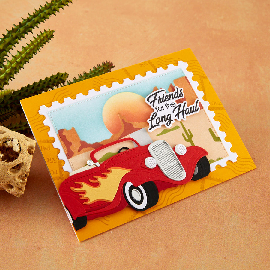 Spellbinders - Hot Rod Flames Etched Dies by Mindy Eggen