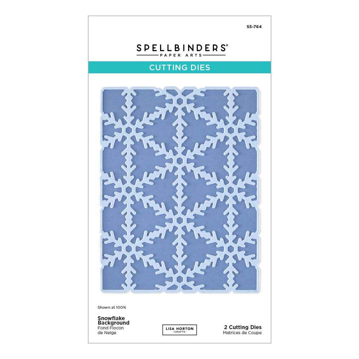 Spellbinders Snowflake Background Etched Dies by Lisa Horton