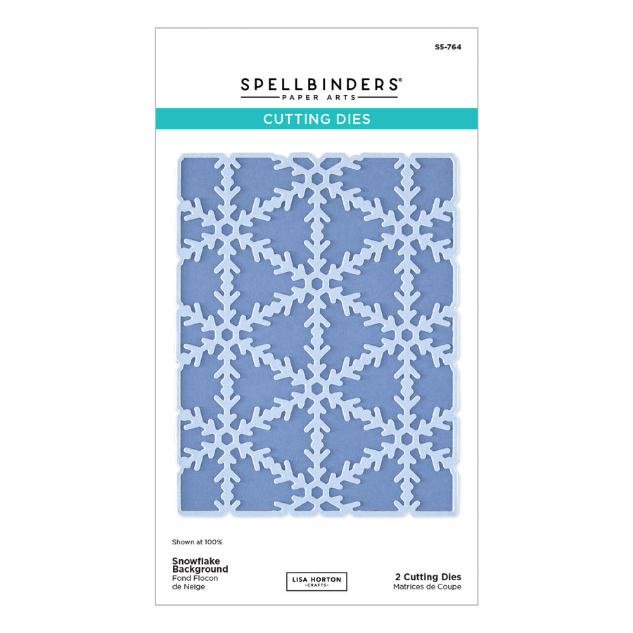 Spellbinders Snowflake Background Etched Dies by Lisa Horton