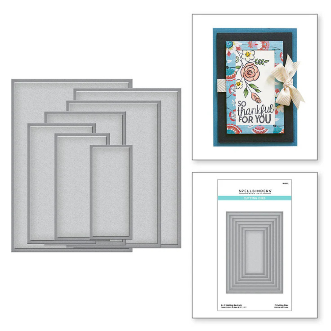 Spellbinders - 5" x 7" Matting Basics B Card Creator Etched Dies
