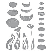 Spellbinders - Fresh Picked Anemones Etched Dies from the Fresh Picked Collection