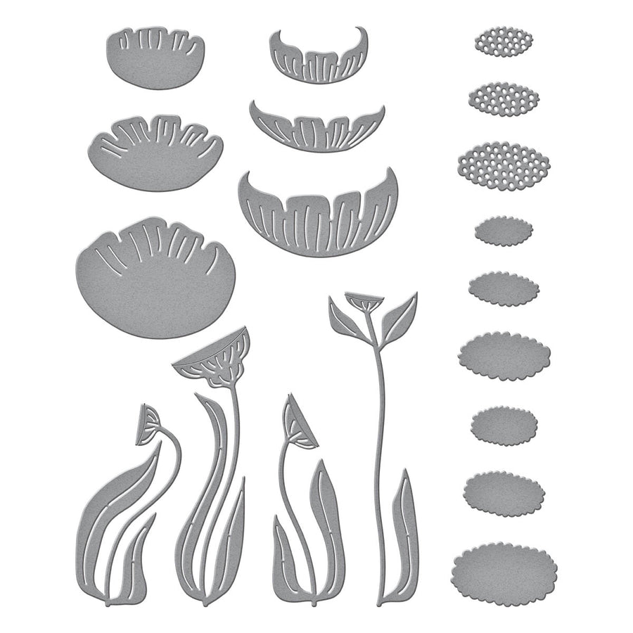 Spellbinders - Fresh Picked Anemones Etched Dies from the Fresh Picked Collection