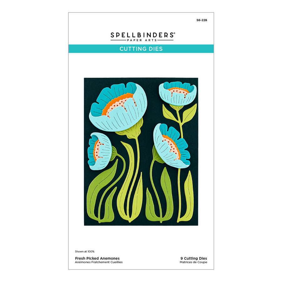 Spellbinders - Fresh Picked Anemones Etched Dies from the Fresh Picked Collection
