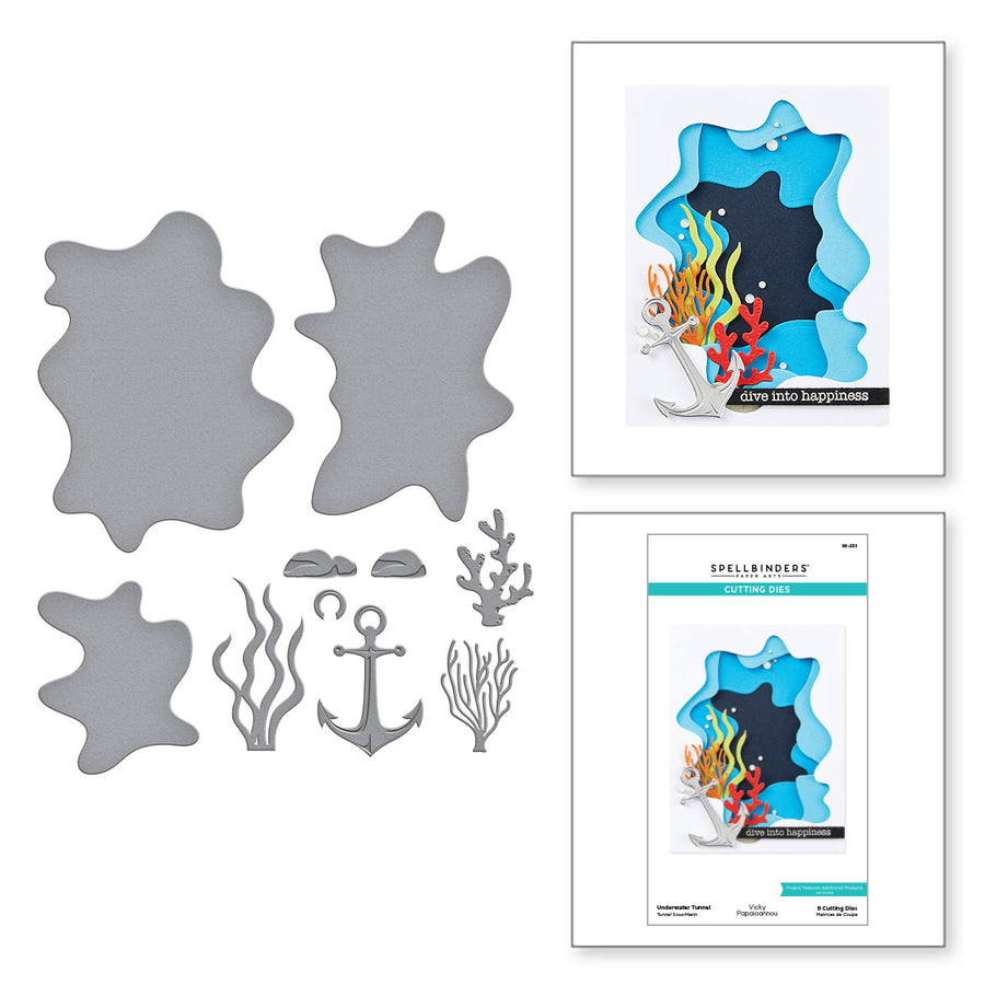 Spellbinders - Underwater Tunnel Etched Dies from the Tunnel Scapes Collection by Vicky Papaioannou